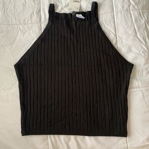 Black High Neck Tank